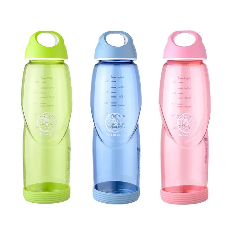 

PC plastic cup with transparent large capacity student gifts customized men's and women's sports kettle cup, Blue, green, pink, gray