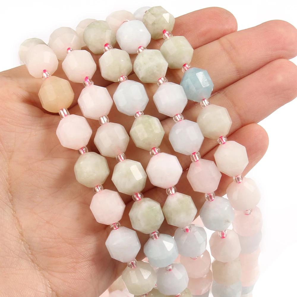 

Wholesale 10MM Olive Shape Faceted Natural Colorful Morganite Stone Beads For Jewelry DIY Making