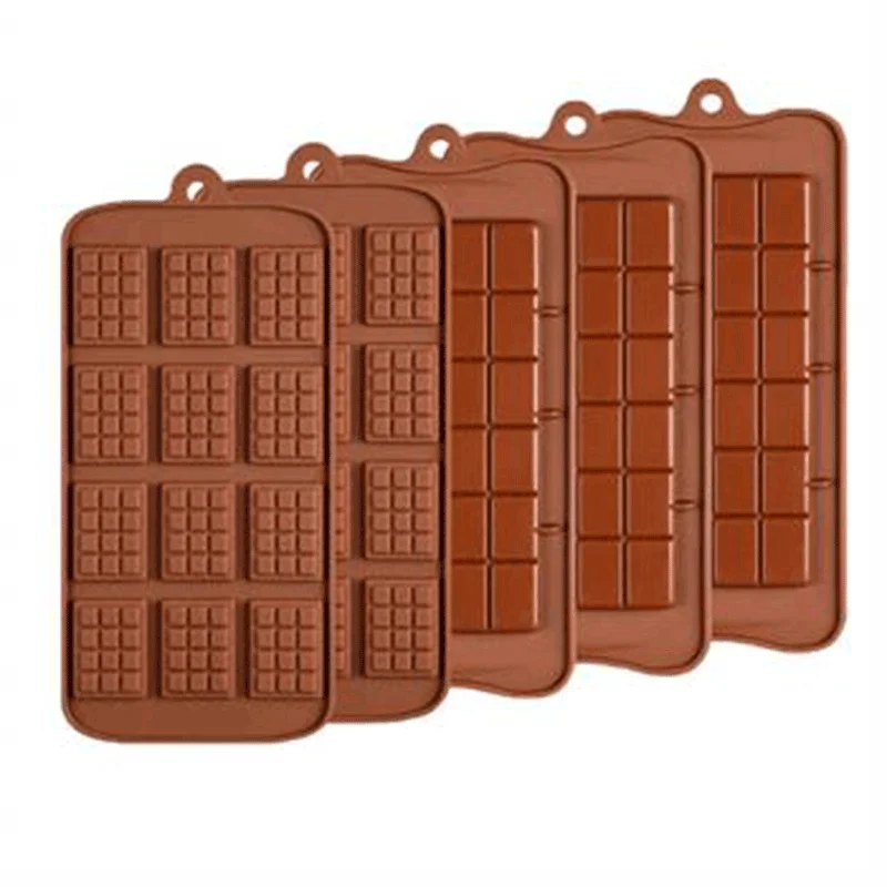 Waffle IHUIXINHE 6 Pezzi Stampi per Cioccolato in Silicone Biscotti Caramelle Stampi Smontabili Proteine ​​di Alta qualità e Stampo per Barrette Energetiche per Cioccolato 