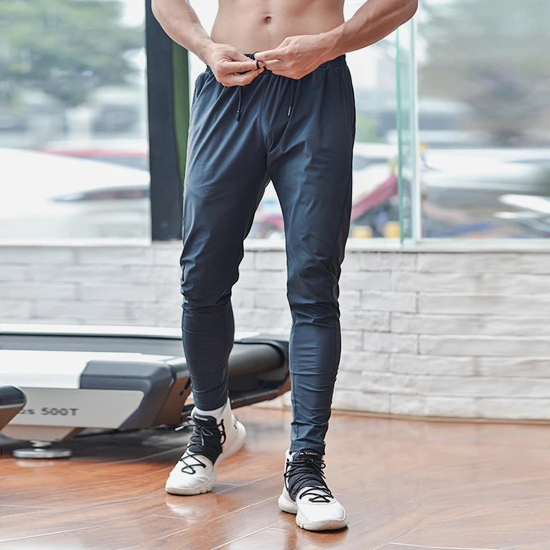 

Custom Thin Ice Silk Sports Workout Quick-Drying Tight Trousers Pants For Men