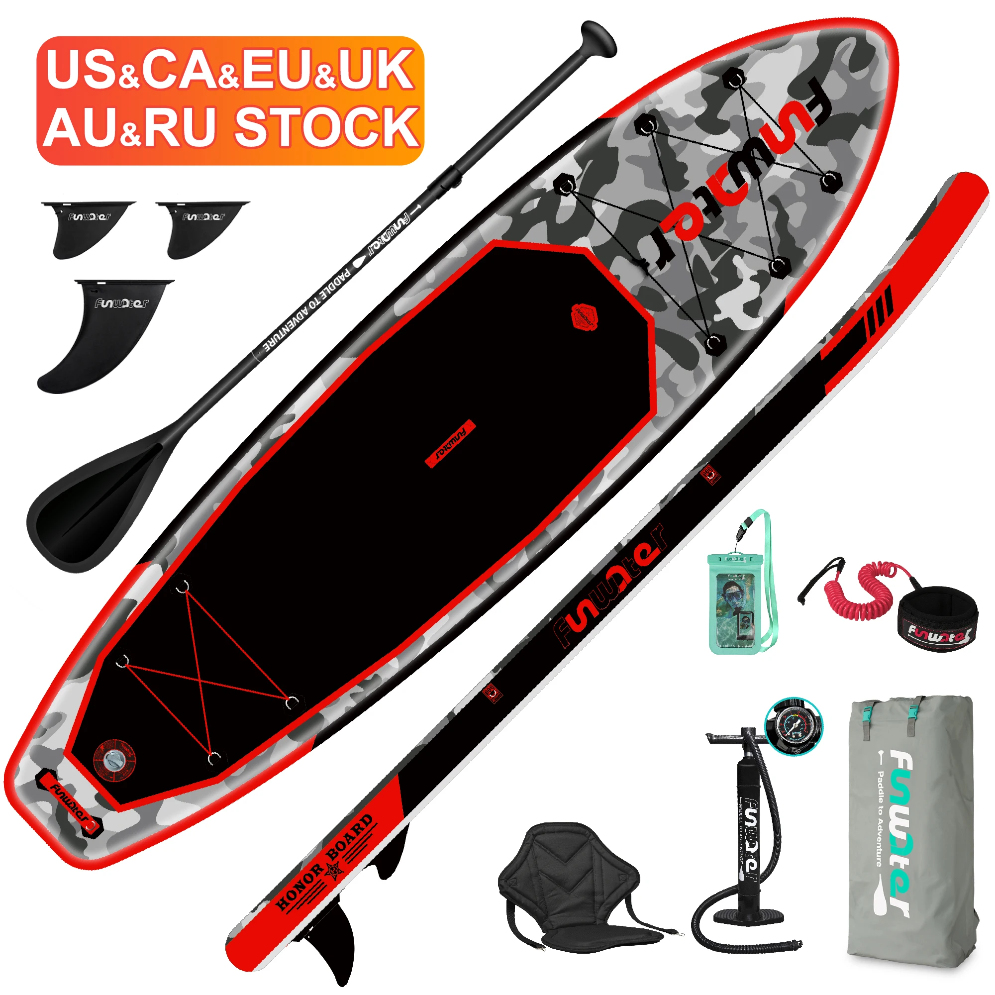 

FUNWATER Dropshipping OEM fishing paddle board wakeboard sup inflatable stand up paddle boards paddleboard waterplay surfing sub