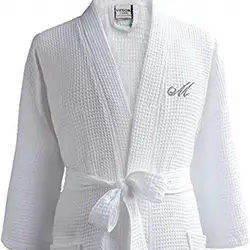 Hotel Waffle Bathrobes with Customized Embroidery 