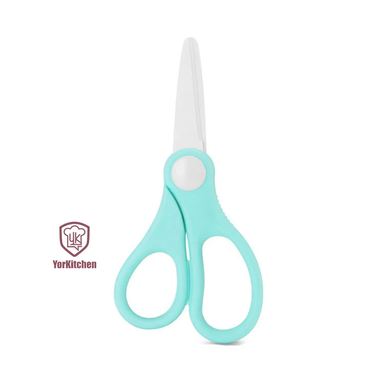 

Ceramic Baby Food Scissors Anti-Slip Scissor with Plastic Portable Storage Box