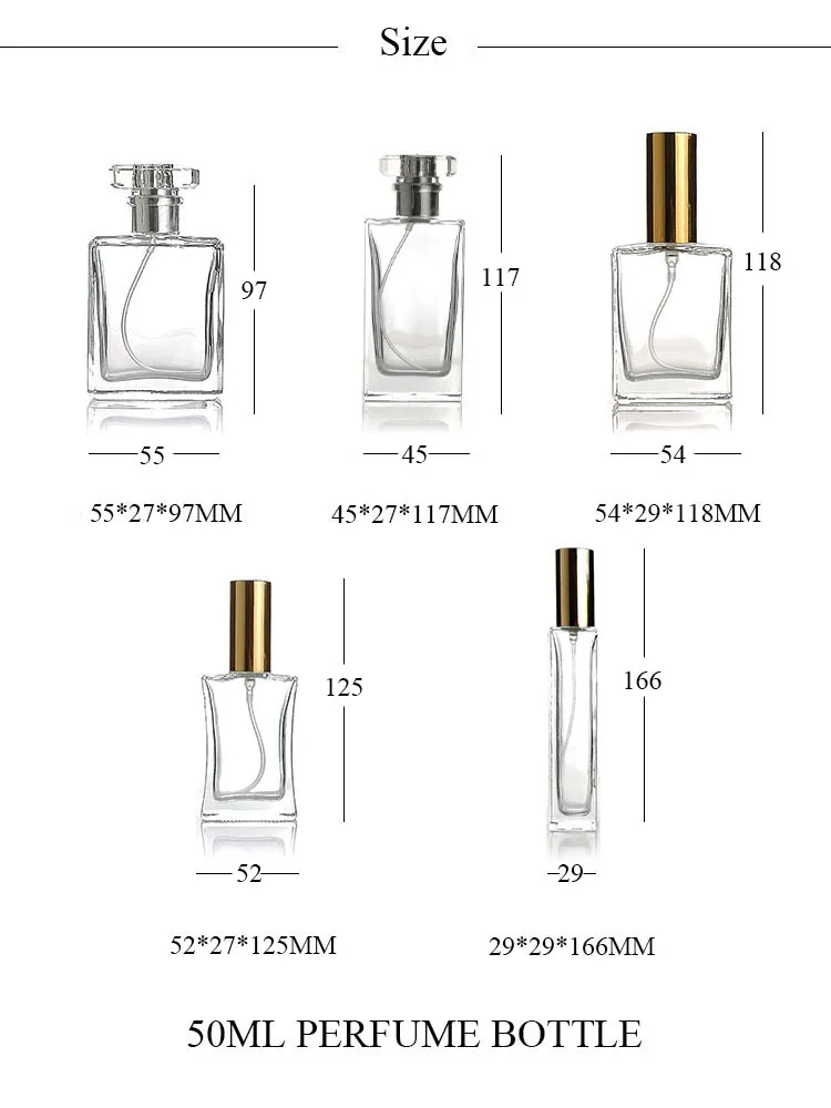 Perfume Glass Bottle 50 Ml Bouteille De Parfum Vide Buy