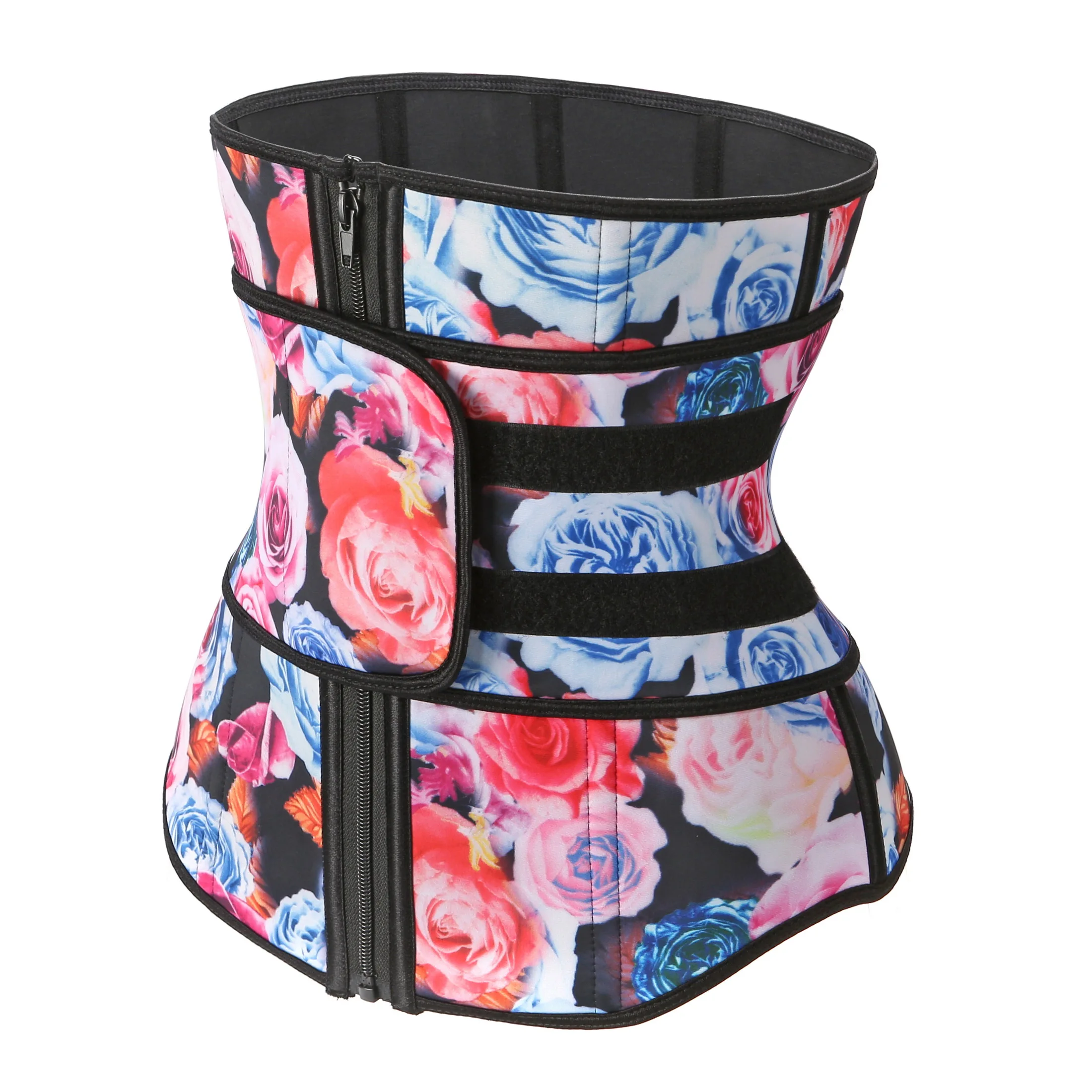 

Wholesale Private Label Plus Size Breathable Rose pattern Waist Trainer Wrap Underwear Waist Trainer For Women