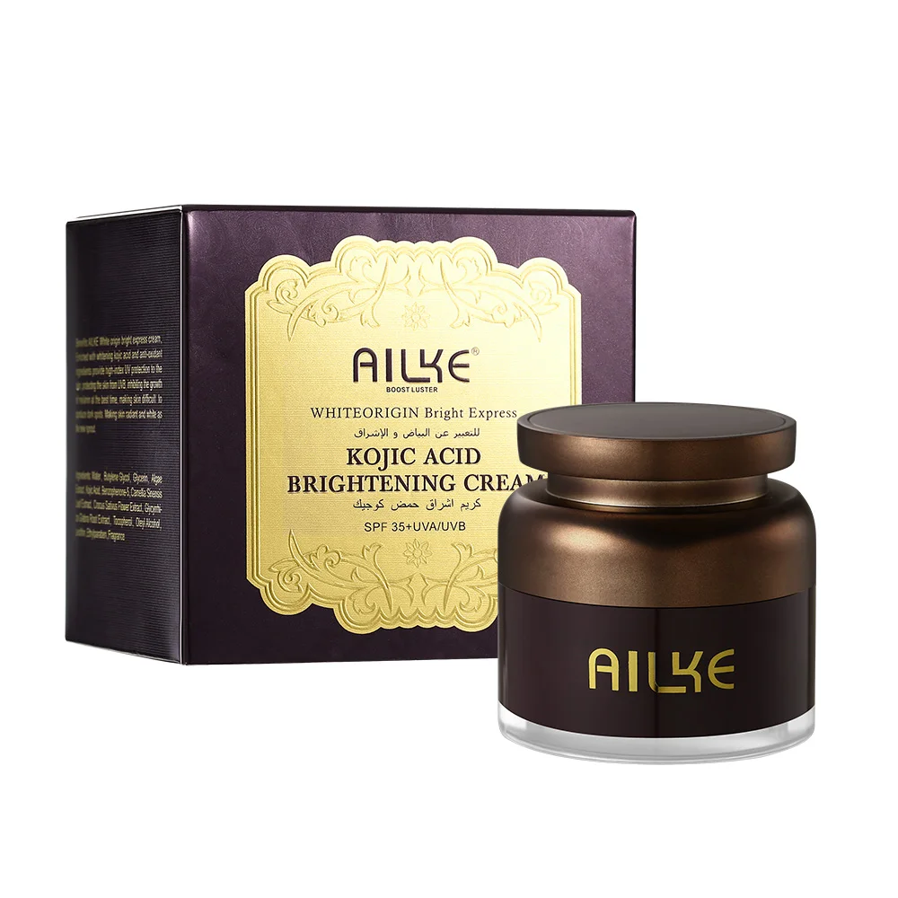 

Factory Wholesale AILKE Arabic Kojic Acid Bleaching Cream Black Skin 4k Plus Whitening Night Cream, Yellow