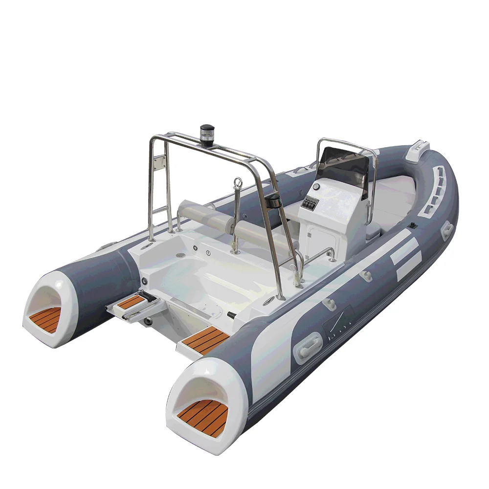 

Low price 8 passengers teak floor fiberglass hull rigid inflatable rib480 boat with CE certificate