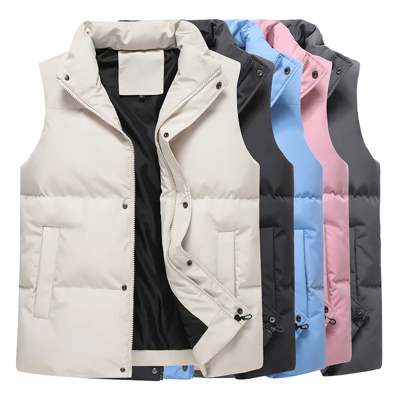 

Sport Vest Wholesale Unisex Breathable Stand Collar Down Puffer Warm Vest for Men