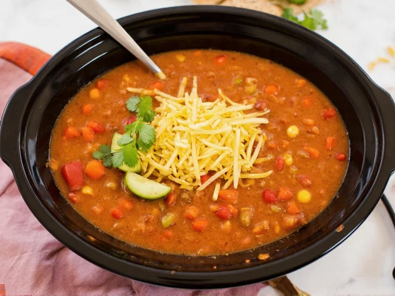 Easy Crock Pot Taco Soup Recipe - Ready in 6 Hours