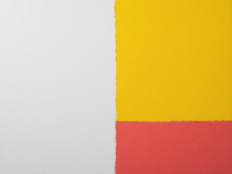 Two-tone wall painting technique demonstration