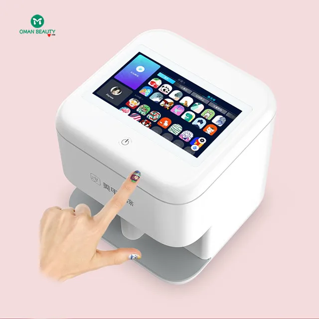 

Best price portable painting machine 3d automatic nail painting easy all-intelligent print machine manicure equipment O2nails, White