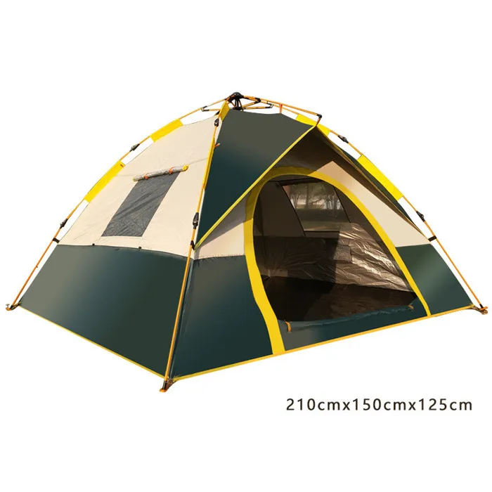 

Single waterproof sunshade tent family automatic opening big outdoor camping tent, Blue,green