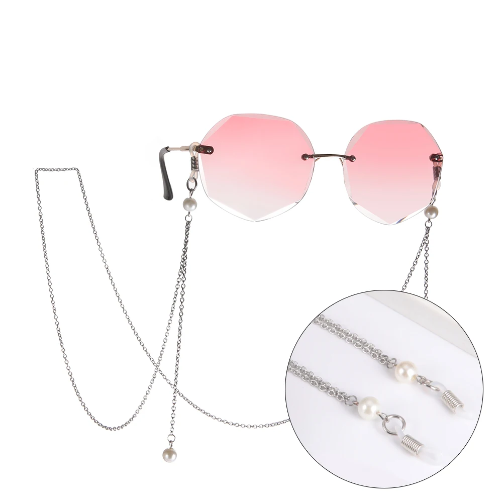 

2021 Fashion Eyeglass Chain Pearl Beaded Sunglasses Chain Masked Hanging Rope Women Outside Casual Necklace Accessories