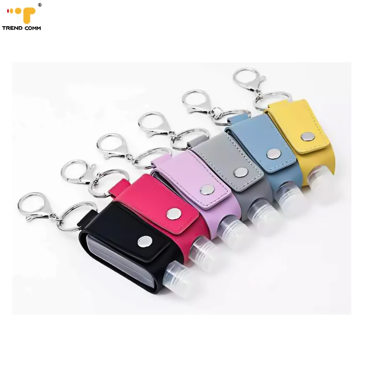 

Detachable Key Holder OEM/ODM Logo Leather Hand Sanitizer Spray Empty Perfume Bottles