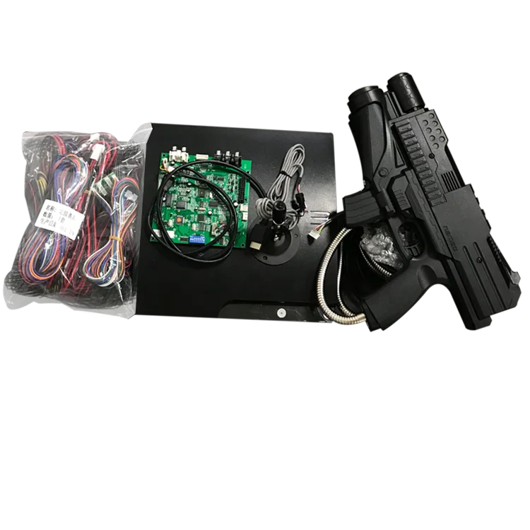 

4 in 1 Shooting game kit simulate arcade game machine Razing Storm accessories 2 player, Black