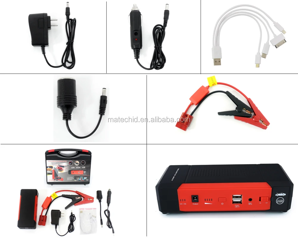 Matec Ms400 Car Jump Starter 2000a 24000mah 12/24v Diesel Auto Jump