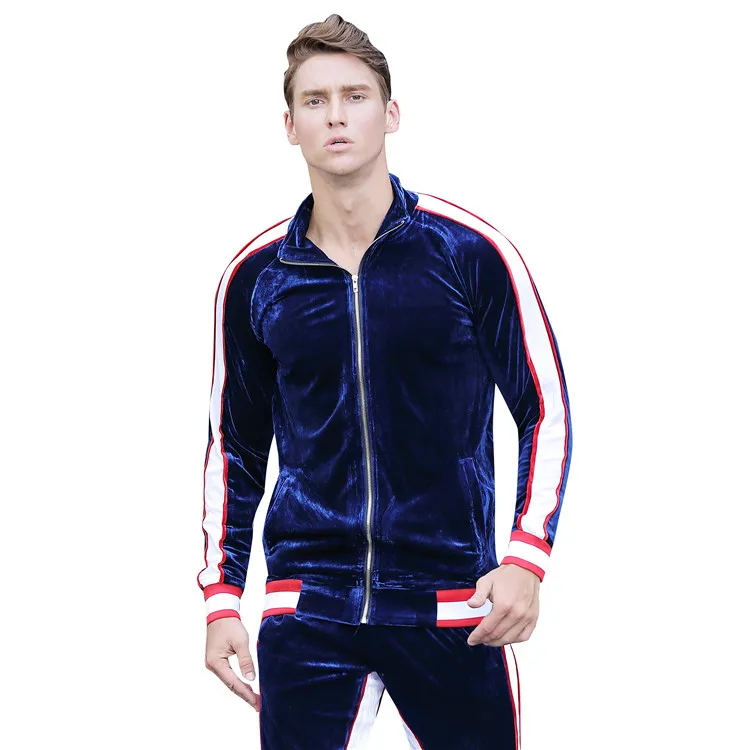 

Fashion Velvet Fabric Man Clothing Tracksuit, Request