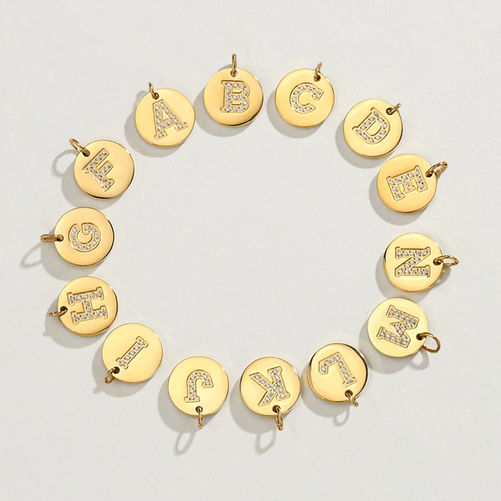 

High Quality A-Z Zircon Pendant Stainless Steel Jewelry Accessories Jewelry Making Supplies