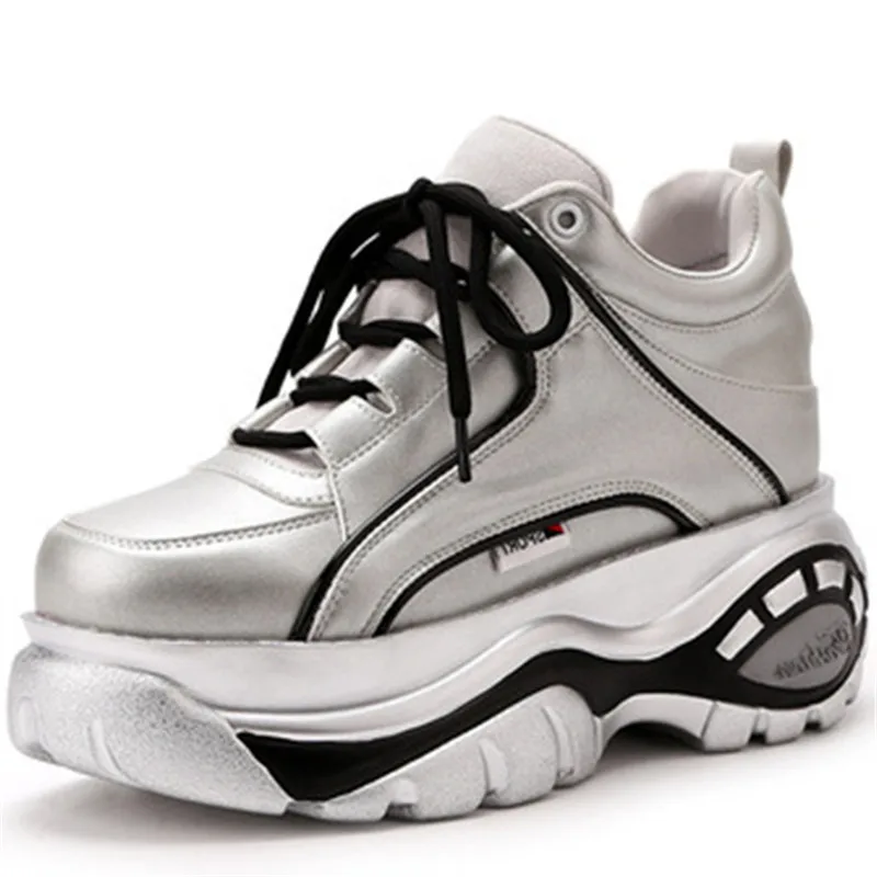 

Dropshipping Custom Logo 2021 Autumn Women Casual Thick Bottom shoes Fashion Height Increasing Footwear INS Style Sneaker