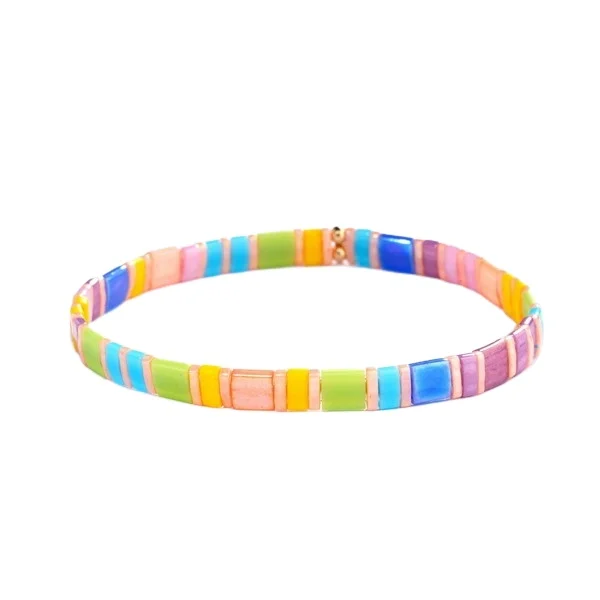 

2019 Landy Jewelry Boho Tilu Stretch Bracelet Niche Mix colors Tila Bracelets Miyuki Bead Bracelet For Women Beach Gifts, As you request