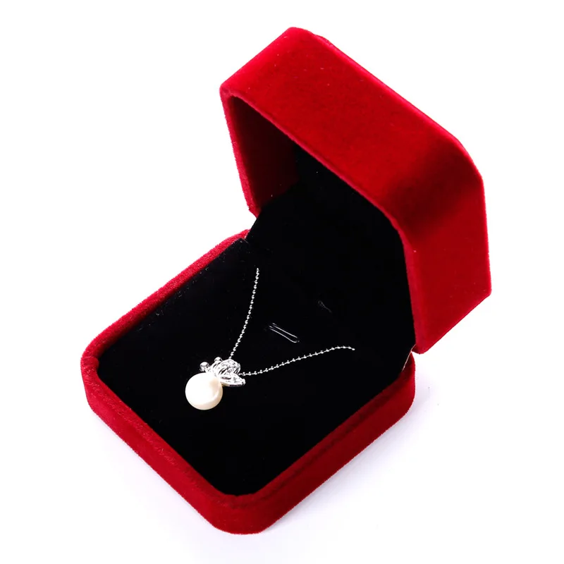 Wholesale Luxury Colored Velvet Necklace Jewelry Gift Box Packaging
