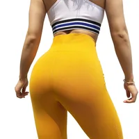 

New women's tight fitting high waist yoga leggings pants hips abdomen running exercise trousers