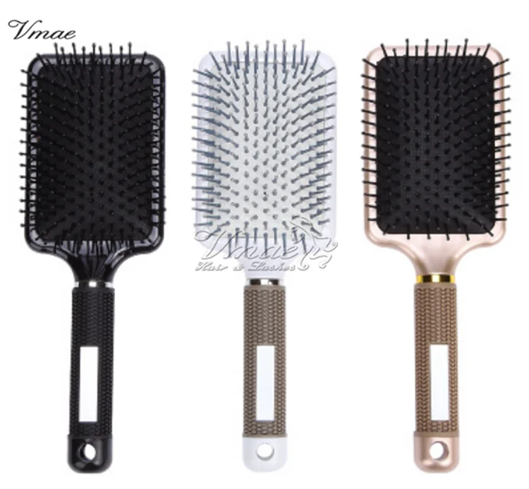 

VMAE Cheap Wholesale Salons Styling Tools Sets Use Korea Material 3 Colors Black White Gold Hair Brushes Wet