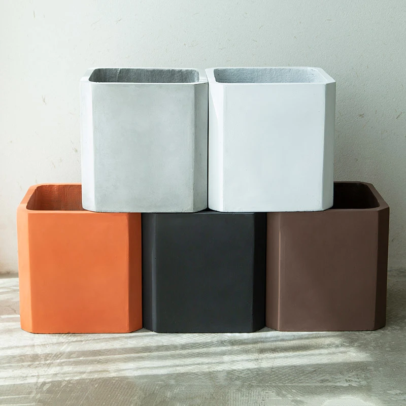 

Factory Customization Decor Indoor Magnesia Cement Big Flower Pots