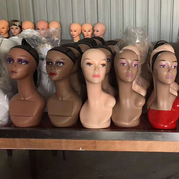 

Realistic Mannequin Head For Wig Display With Shoulders Female Mannequin Head