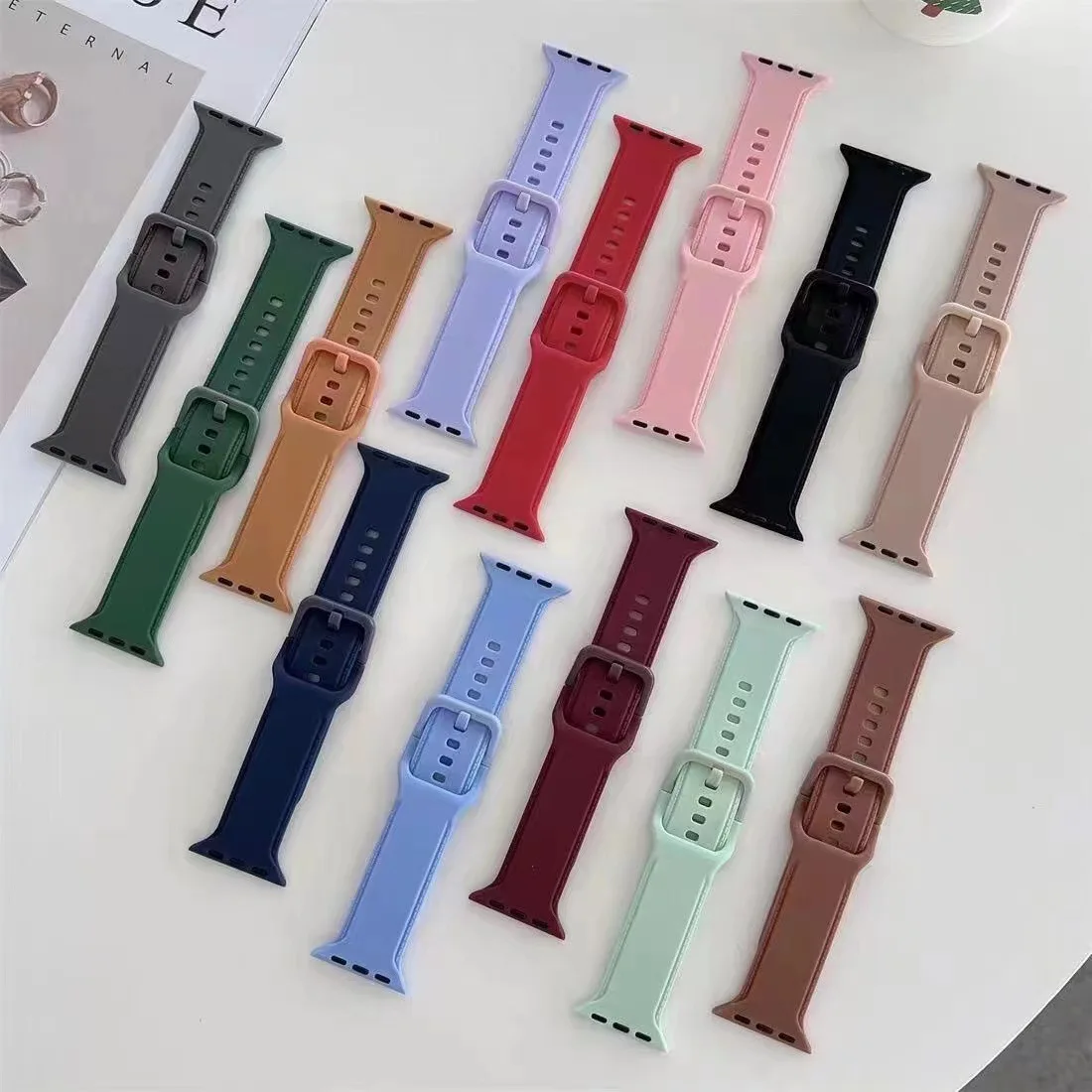 

DD-8400 silicone watchband for apple Watch strap, Optional