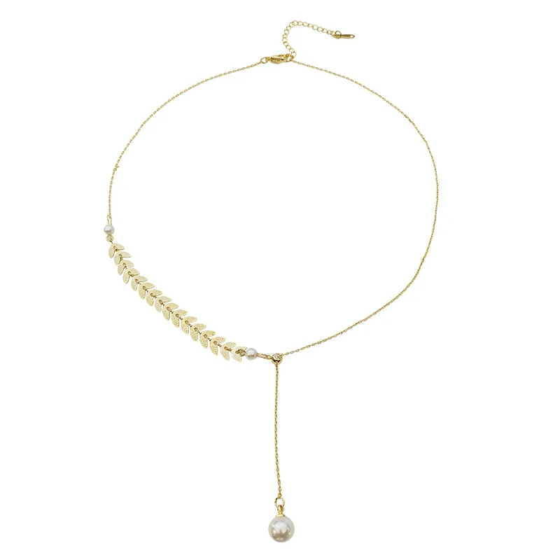 

Hainon jewelry pendant Necklaces gold olive fashion long pearl necklace for women Best festival gift