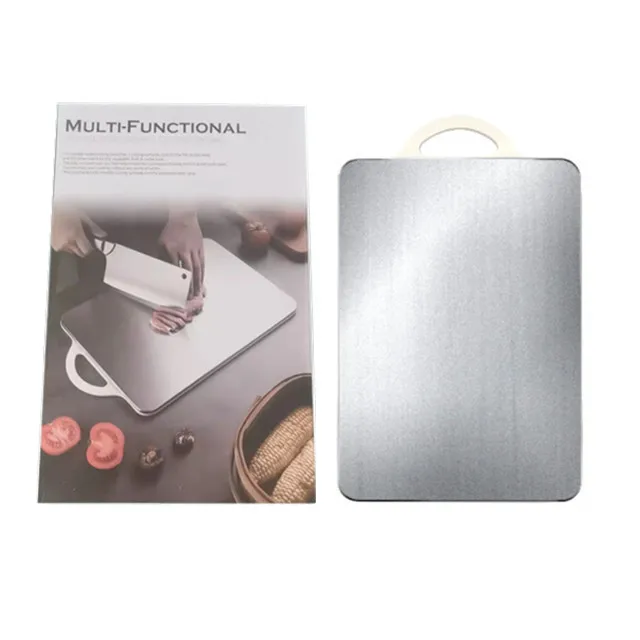 

304 Stainless Steel Dual Purpose Double Sided Cutting Board Kitchen Dropshipping Healthy Cutting Board plastic fruit