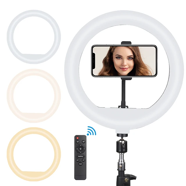 

12 inch studio led ring light for live stream/makeup/youtube video, Black