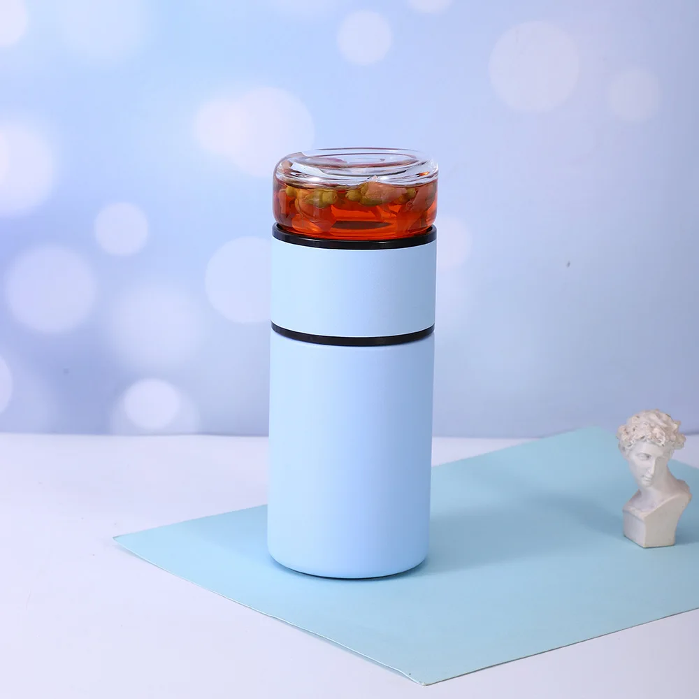 

Wholesale customized double wall 304 stainless steel water bottle travel coffee mug t\\\\\\ vacuum flask tea bottle with infuser, Available colors or custom colors