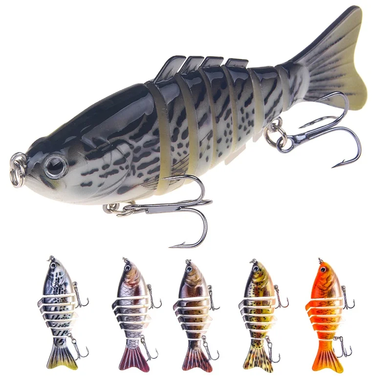 

Wholesale hot sale 10cm 16g 7 knots simulation sea fishing plastic lure, 5 colors