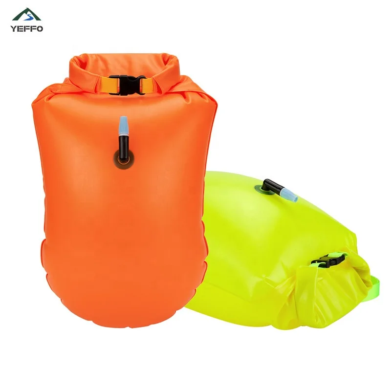 

Buoy Factory Wholesale Be Bright Be Seen Swim Swimming Bag for Open Water Swimming Warterproof 500D PVC Durable Outdoor 1pc/pe, Orange