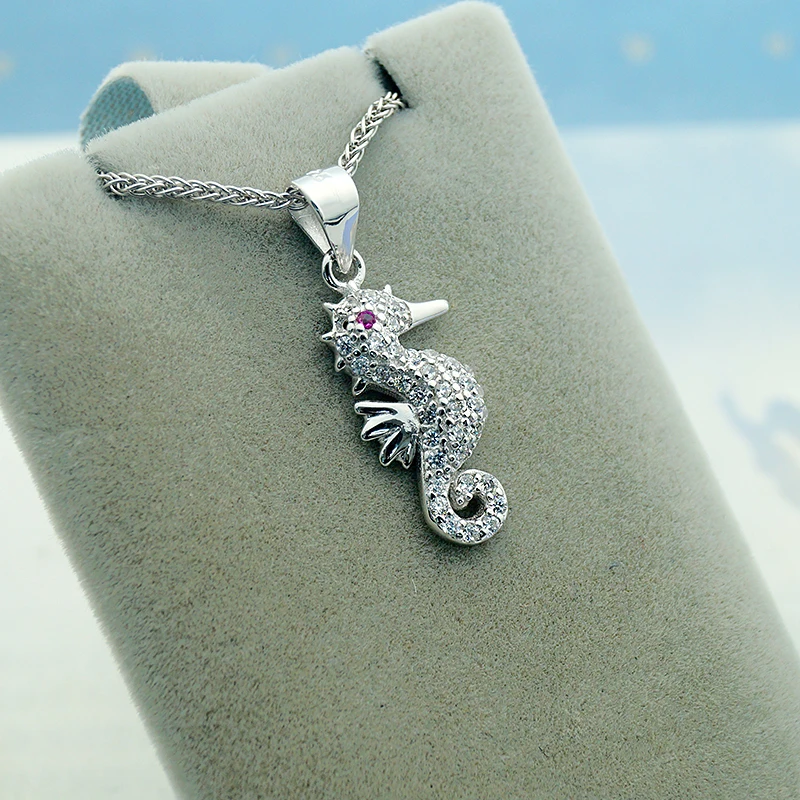 

PZA2-141 Hot Sell Sea Horse Hippocampus Sealife Style Present Pendant Necklace for Gift