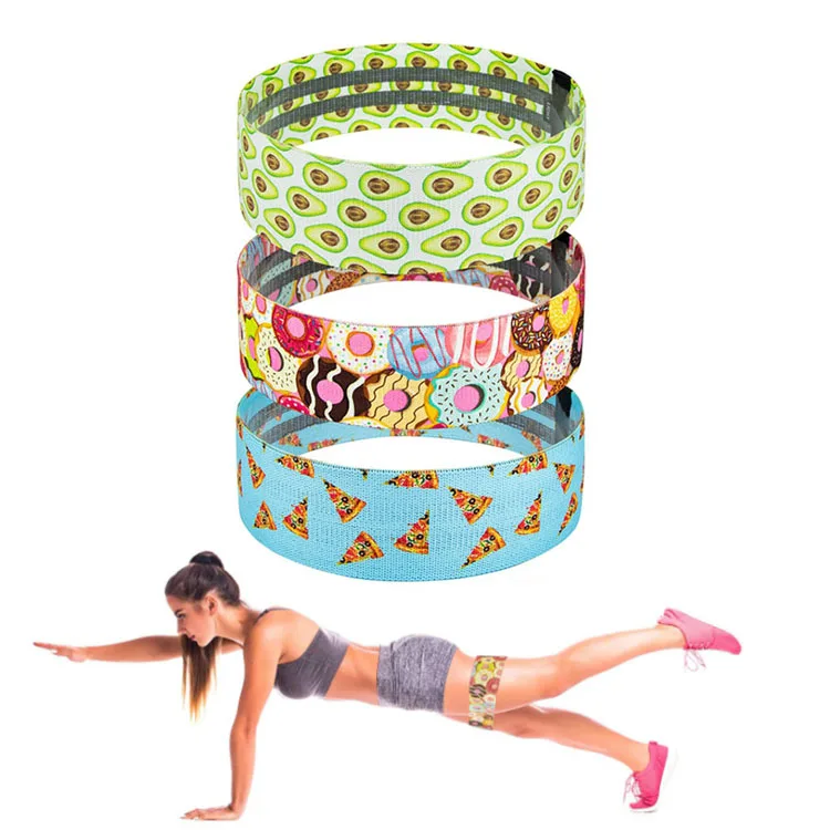 

Resistance Fabric Latex Band Hip Loop Work Out Wholesale Set Bench Press Custom Elastic Bands, Pizza avocado donuts