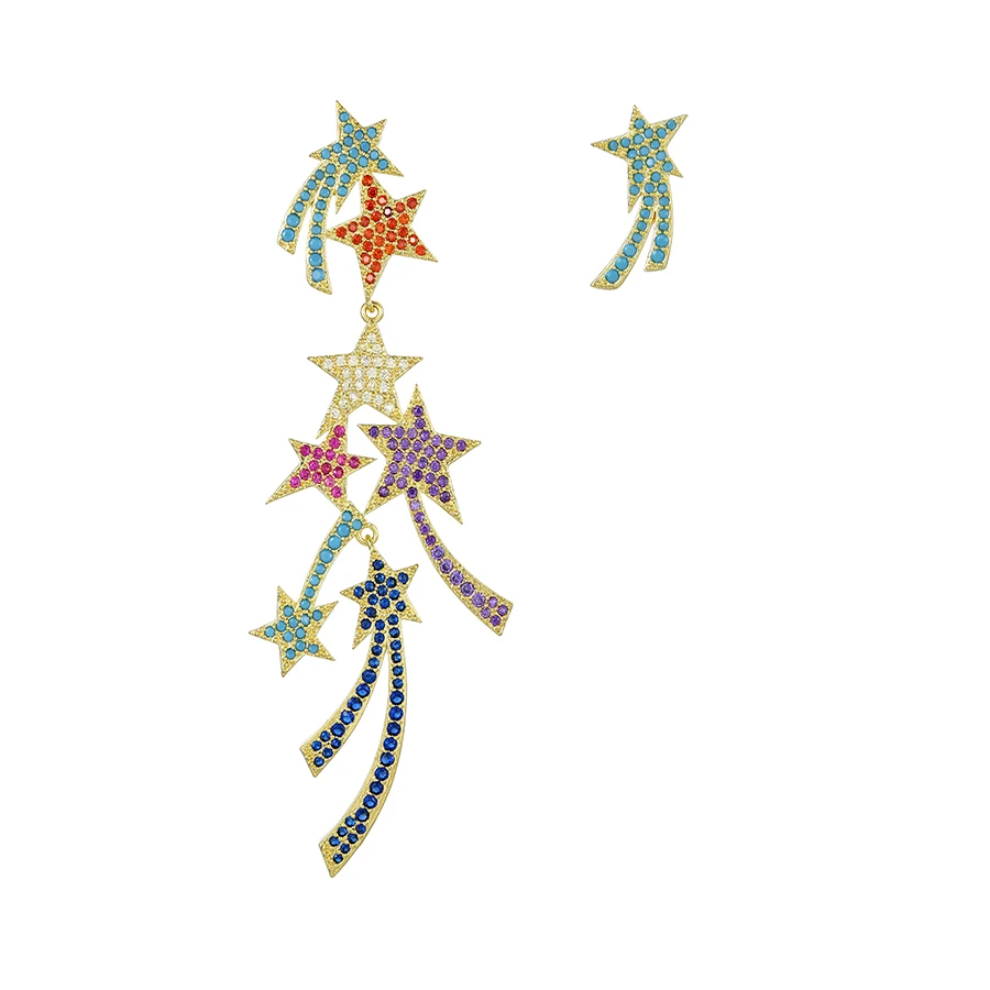 

earring 648 xuping lovely gift green cz Christmas tree charm pendant earrings drop earring jewelry