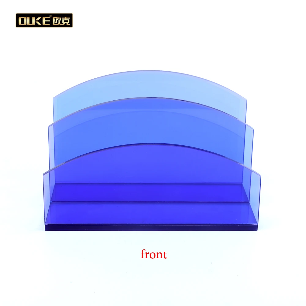 Factory custom Clear Blue Acrylic Holder Cosmetic Display Stand