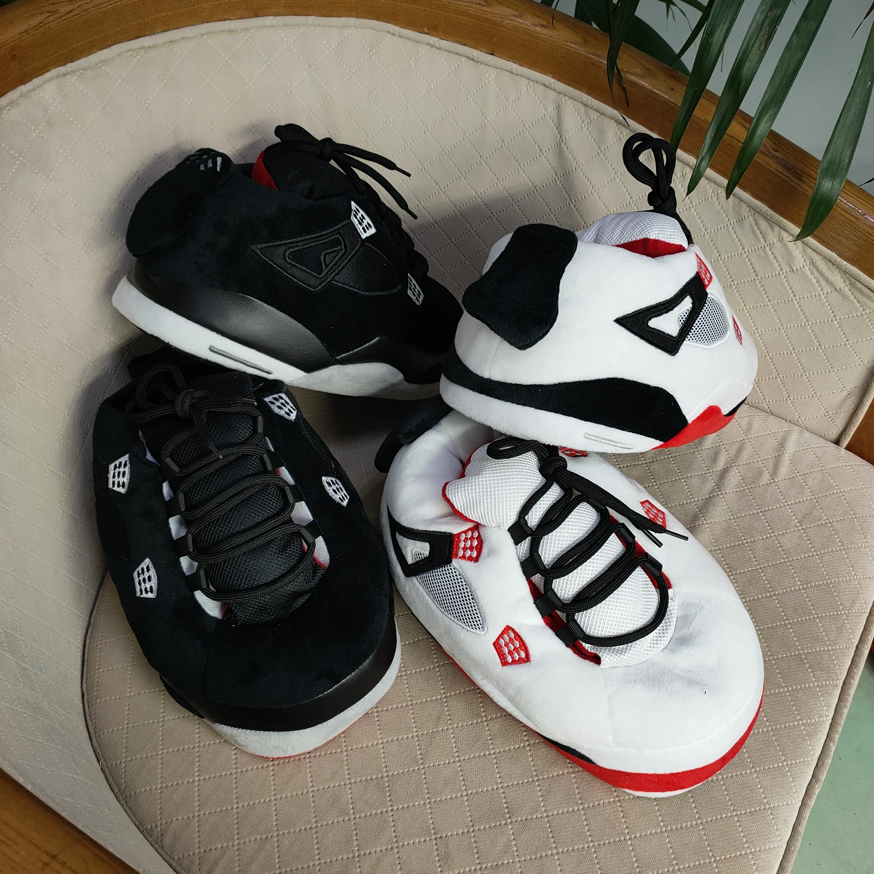 

Dropshipping baby Yeezy Aj Jordan Sneaker Slippers Plush Stuffed Anti Slip Home Slippers