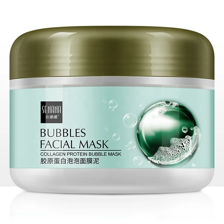 

OEM SENANA Anti-wrinkle Anti Acne skin care collagen hydration mud carbonated bubble facial mask