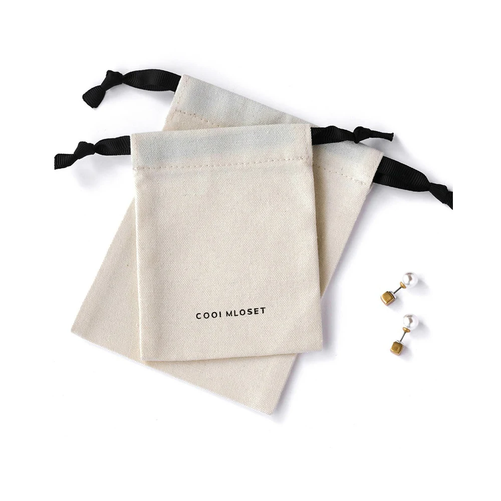 

Environmentally friendly washable customized cotton jewelry bag