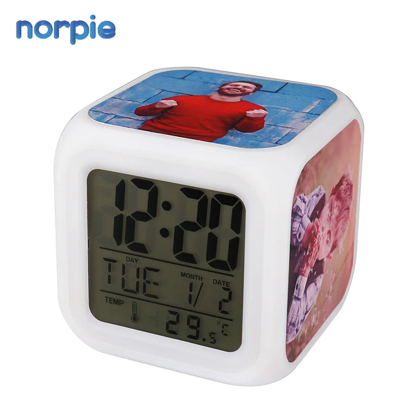 

Sublimation Blanks LED Color Change Digital Alarm Clock for Student