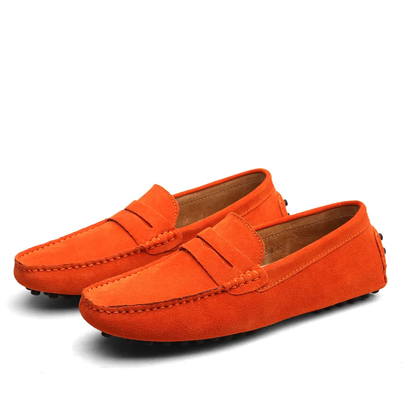 

Men Casual Shoes Classic Original Suede Leather Loafers Slip On Flats Male Casual Shoes, Customized