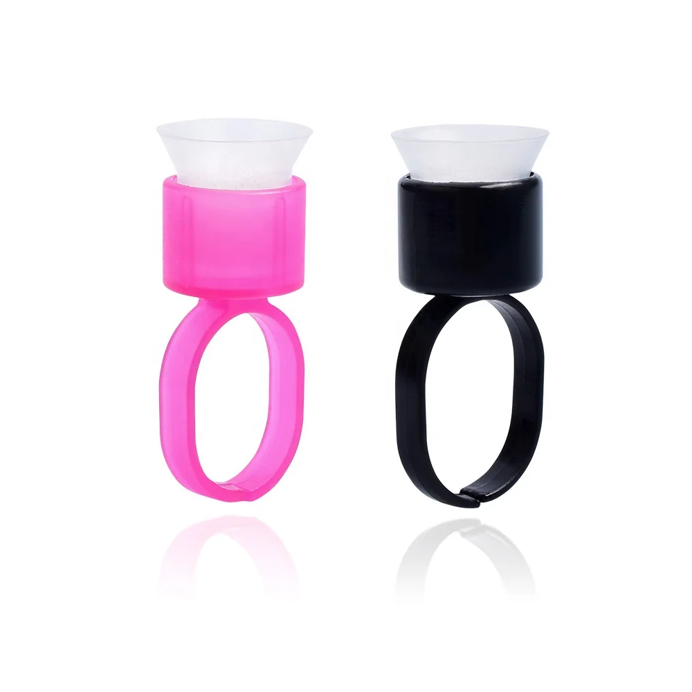 

Tattoo Supply Ring Cups Tools Microblading Pigment Holder Permanent Makeup Disposable Tattoo Ink Cups With Sponge For Sale, Black,pink