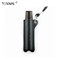 

Hottest e cigarette accessories flat pod device leather bag/leather lanyard vape leather carry case for relx or pod