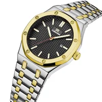 

Hot Sale Luxury Couple Watch Iik Collection Watch Brand Gold Two Tone Date Analog Wristwatches Men