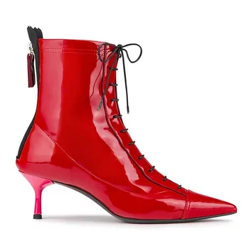 low kitten heel ankle boots