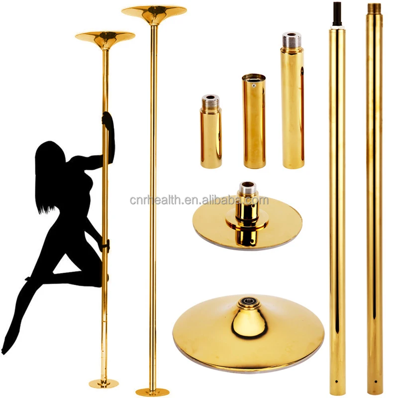 

Professional Stripper Pole Spinning Static Dancing Pole Portable Removable 45mm Dance Pole Kit for Exercise Club Party Pub Home, Siliver ,gold